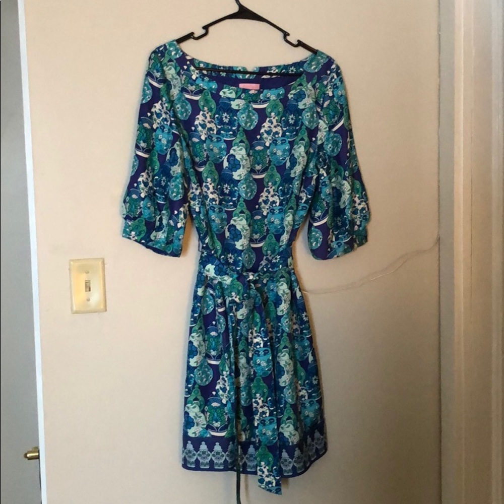 Lilly Pulitzer Jugs Ginger Jar Sandpiper Dress EUC